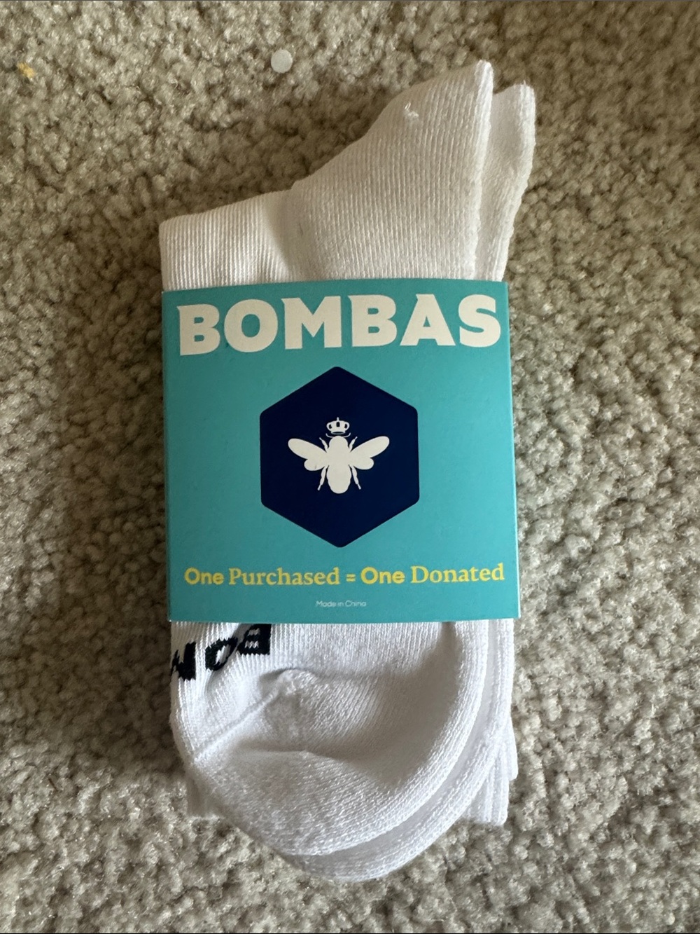Bombas White Ankle Socks - Comfort Cushioned Pair